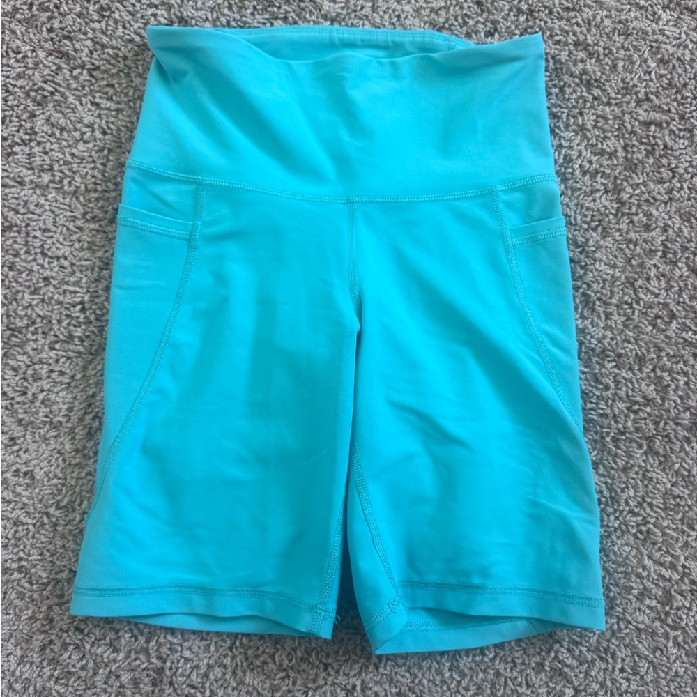 Old Navy Powersoft Turquoise Shorts with Side Pockets